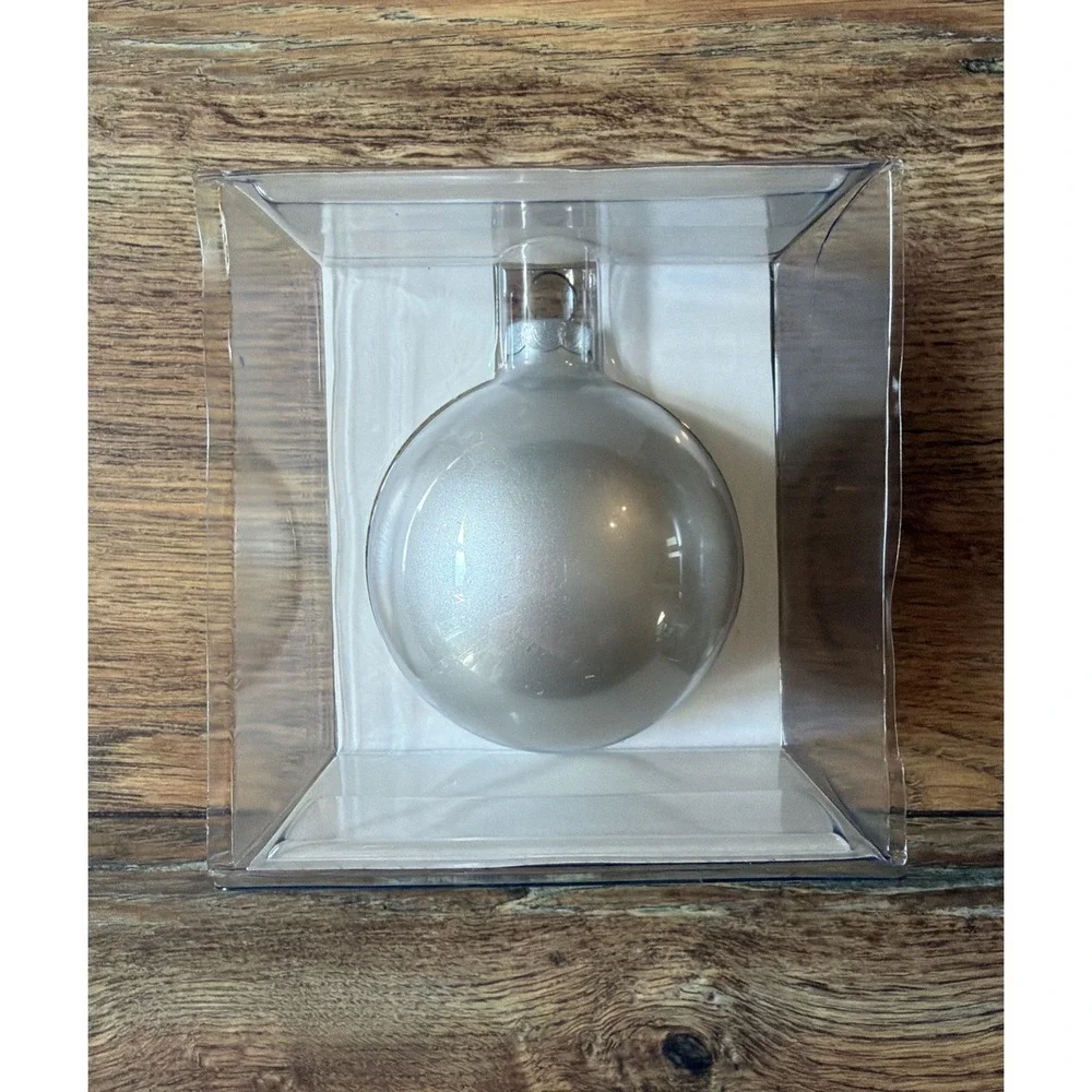 Vtg 90s Sports Collector Series Glass Ornament NBA Official Orlando Magic Silver